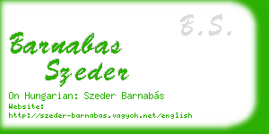 barnabas szeder business card